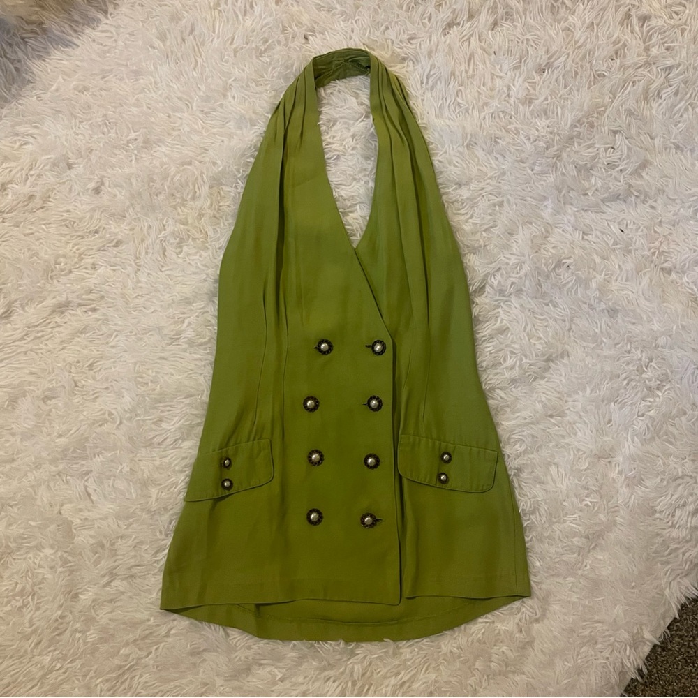 Vintage Green Halter Dress